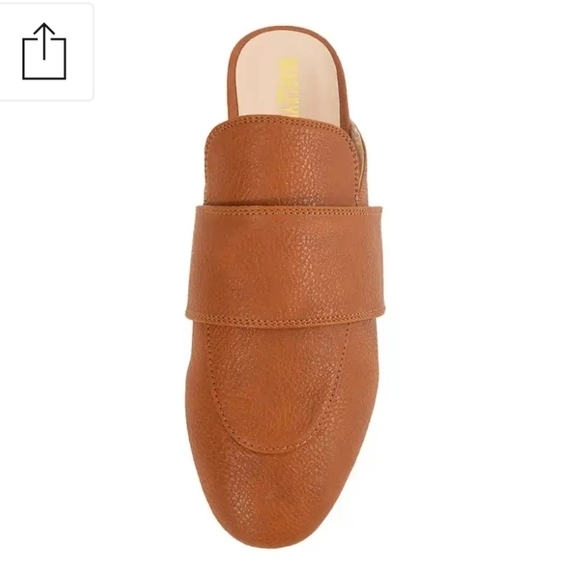 Marleylilly Shoes - MarleyLilly Slide on Loafers Mules Faux Leather Size 9 Brown‎ Preppy Office Work